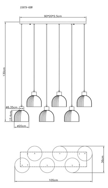 Globo Lampa wisząca Swanson, możliwość ściemniania, biały / opal, salon / jadalnia, szkło