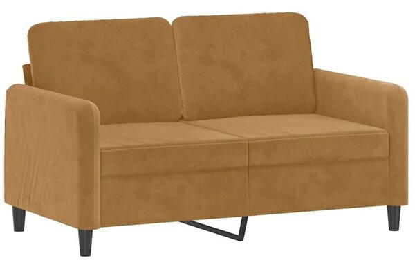 Sofa 2-osobowa, brÄ zowy, 120 cm, tapicerowana aksamitem