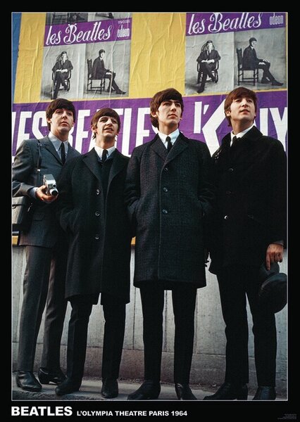 Plakat, Obraz Beatles - Paris 1964, (59.4 x 84.1 cm)