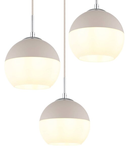 Globo Lampa wisząca Ragusa, możliwość ściemniania, biały / opal, salon / jadalnia, metal