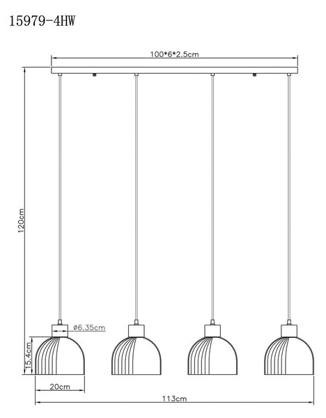 Globo Lampa wisząca Swanson, możliwość ściemniania, biały / opal, salon / jadalnia, szkło