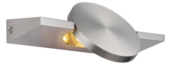 Globo Kinkiet LED Jasper, aluminiowy / szary / cynkowy, salon / jadalnia, metal, nowoczesny