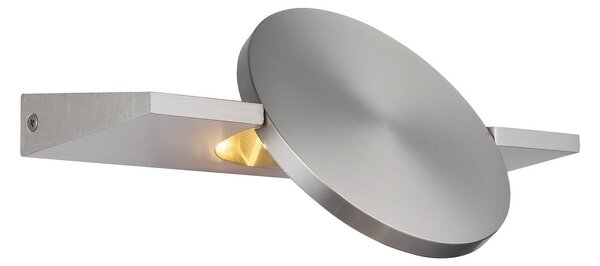Globo Kinkiet LED Jasper, aluminiowy / szary / cynkowy, salon / jadalnia, metal, nowoczesny