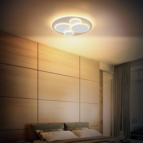 Globo Lampa sufitowa Monty, kremowy / amber, salon / jadalnia, metal, nowoczesny