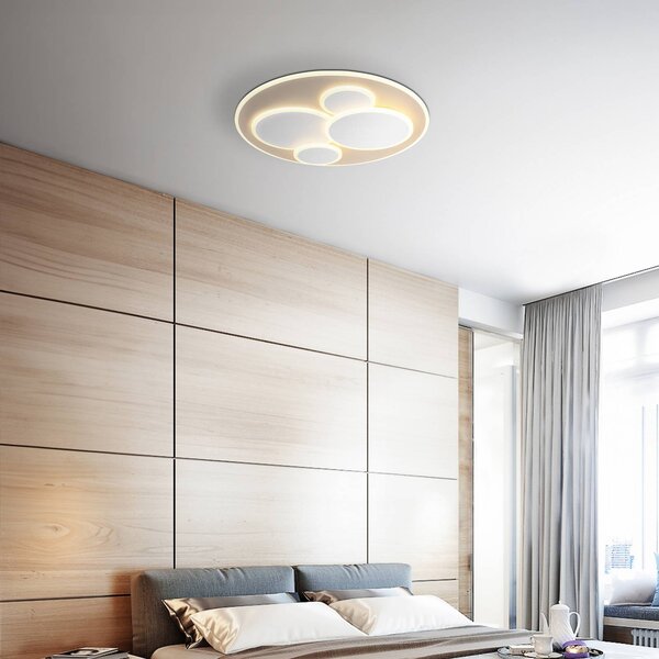 Globo Lampa sufitowa Monty, kremowy / amber, salon / jadalnia, metal, nowoczesny