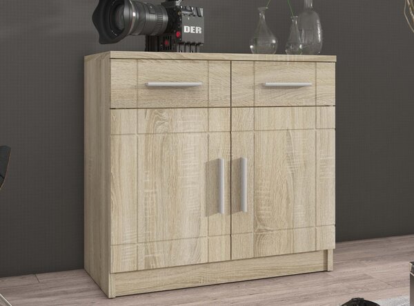 Komoda z 2 szufladami do salonu Paris SO 2D 2S Dąb Sonoma