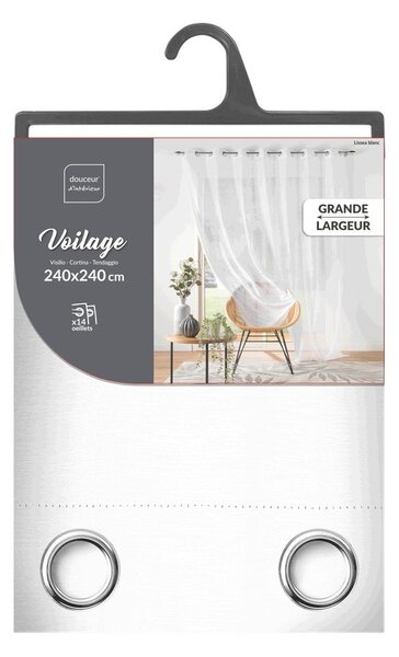 Biała firanka z woalu 240x240 cm Lissea – douceur d'intérieur