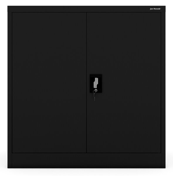Szafka na akta osobowe, głęboka, czarna, 900x930x600 mm: BEATA D600