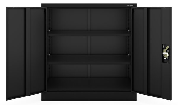 Szafka na akta osobowe, głęboka, czarna, 900x930x600 mm: BEATA D600