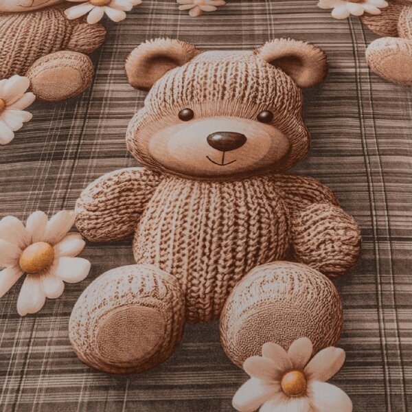Pościel z mikrofibry SPRING BEAR brązowa Rozmiar pościeli: 70 x 80 cm | 140 x 200 cm