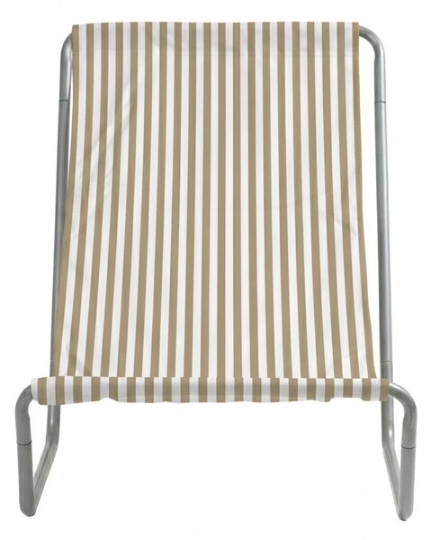Składany leżak plażowy SAND STRIPES, brązowy