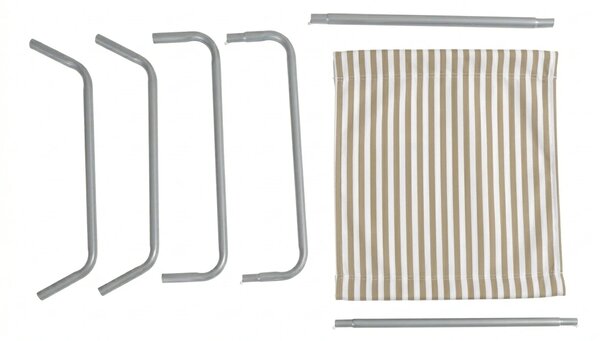 Składany leżak plażowy SAND STRIPES, brązowy