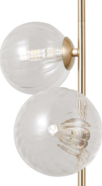TOLEDO lampa wisząca złota prosta klosze przeźroczyste 3xG9 PND-40717-3-HBR