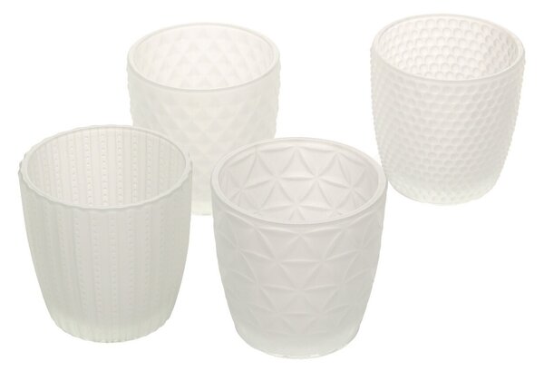 Świeczniki Altare 4szt. milk glass