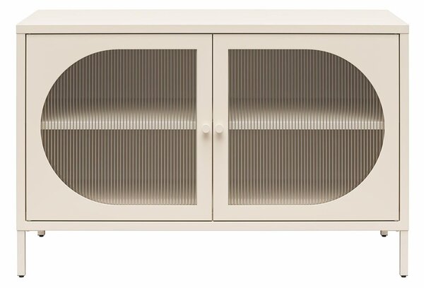 Kremowa metalowa witryna 100x64x40 cm Luna – Støraa