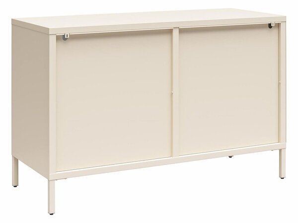 Kremowa metalowa witryna 100x64x40 cm Luna – Støraa