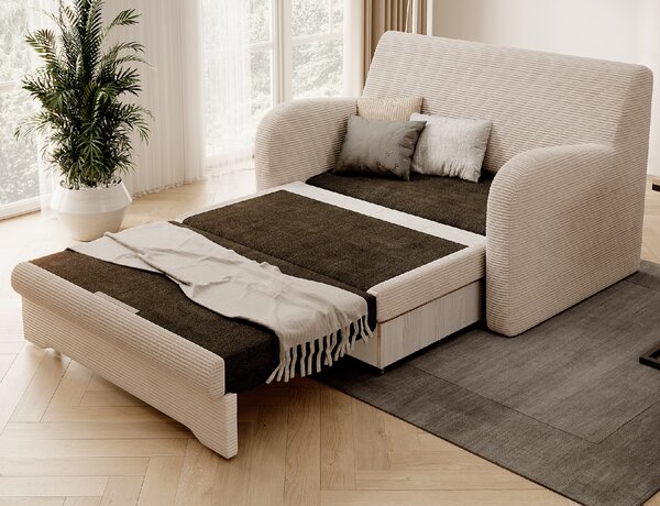 Beżowa 2-osobowa sofa ARIO JARELL, rozkładana