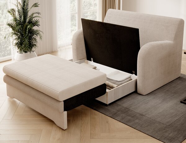 Beżowa 2-osobowa sofa ARIO JARELL, rozkładana