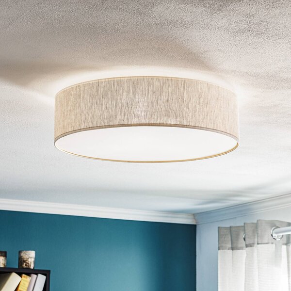 Lampa sufitowa Leano Eko-Light, możliwość ściemniania, aluminiowy / szary / cynkowy, salon / jadalnia, tkanina / materiał / jedwab, nowoczesny
