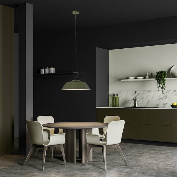 Mexlite Lampa wisząca Nove, możliwość ściemniania, zielony, kuchnia, metal