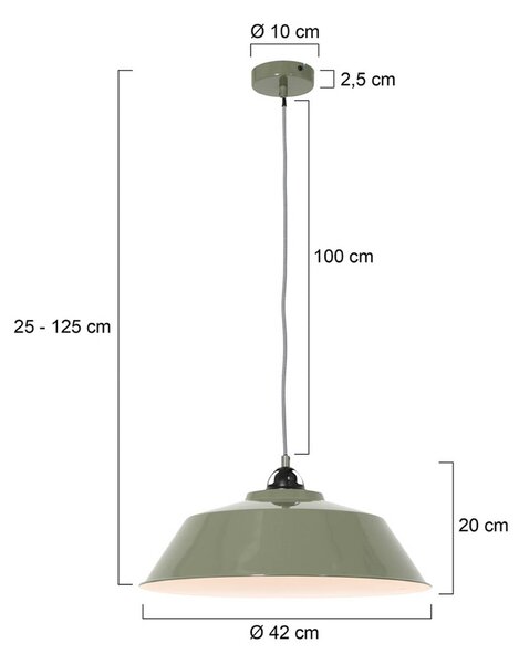 Mexlite Lampa wisząca Nove, możliwość ściemniania, zielony, kuchnia, metal