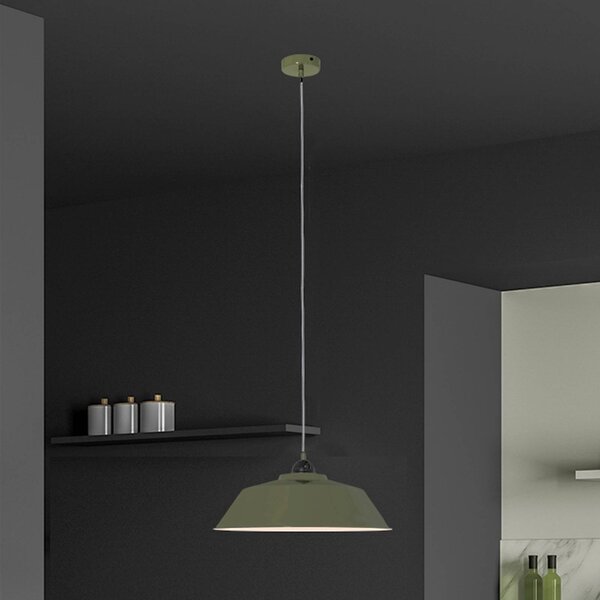 Mexlite Lampa wisząca Nove, możliwość ściemniania, zielony, kuchnia, metal