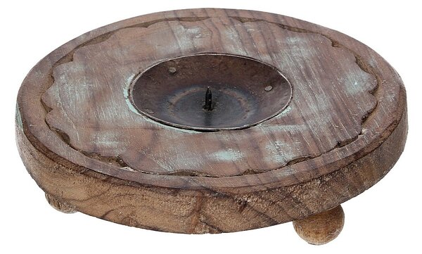 Podstawka na świecę Rustic Flame 15 cm