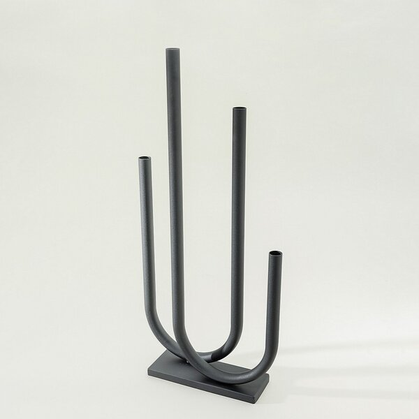 Świecznik metalowy Sculptura 30x9x69 cm