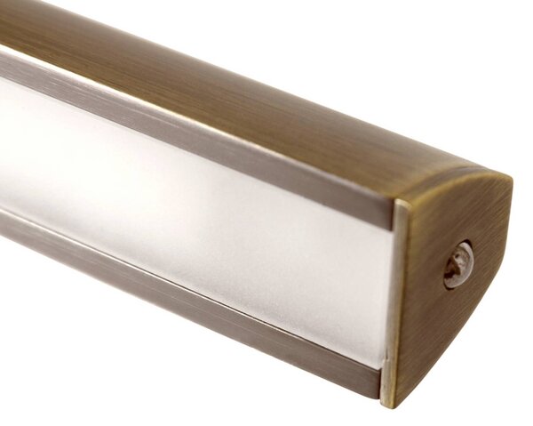 Steinhauer Kinkiet LED Litho, brązowy, metalowy, CCT, szerokość 60 cm, możliwość ściemniania, brązowy / mosiężny, salon / jadalnia, metal