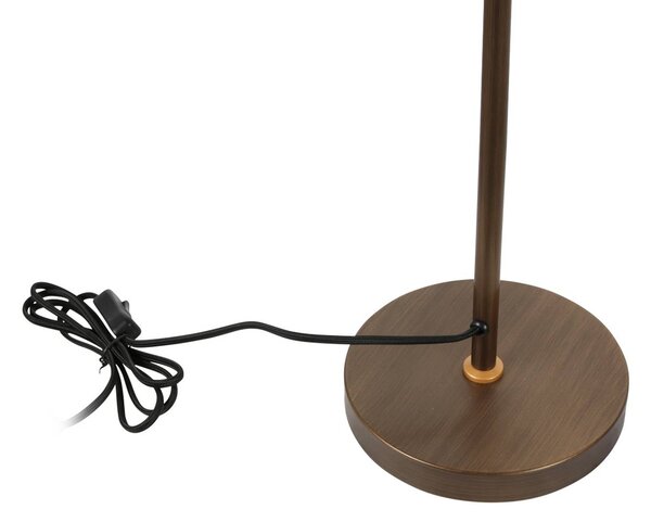 Mexlite Lampa stołowa Nove, brązowa, metalowa, E27 Nove, brązowy / mosiężny, biuro, metal, industrialny