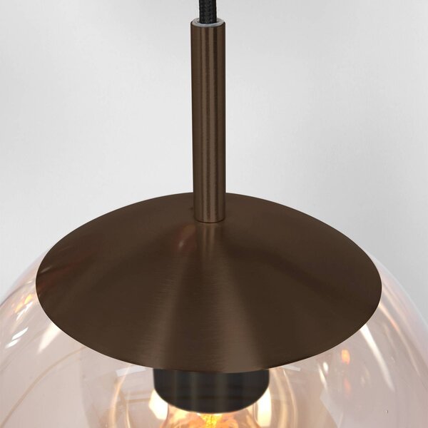 Steinhauer Lampa wisząca, możliwość ściemniania, brązowy / rdzawy, salon / jadalnia, szkło