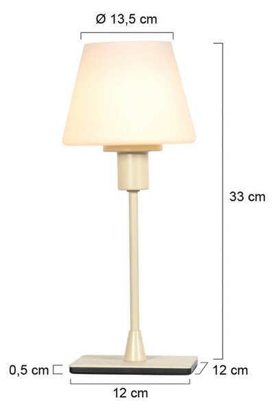 Steinhauer Lampa stołowa Ancilla, kremowy / amber, salon / jadalnia, metal