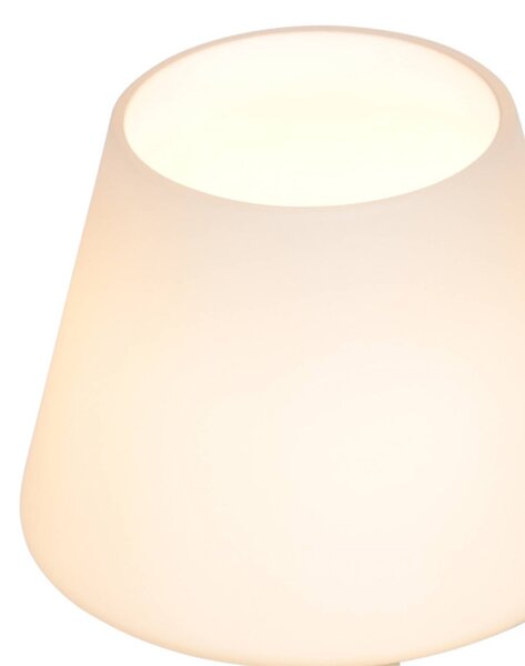 Steinhauer Lampa stołowa Ancilla, kremowy / amber, salon / jadalnia, metal