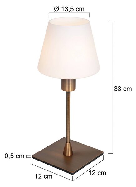 Steinhauer Lampa stołowa Ancilla, brązowy / mosiężny, salon / jadalnia, metal