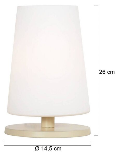 Steinhauer Lampa stołowa Ancilla, kremowy / amber, salon / jadalnia, metal