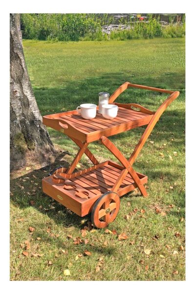Barek ogrodowy z litego drewna eukaliptusowego 54x88 cm Toledo – Garden Pleasure