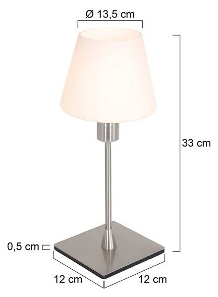 Steinhauer Lampa stołowa Ancilla, aluminiowy / szary / cynkowy, salon / jadalnia, metal