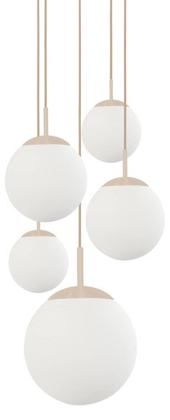 Steinhauer Lampa wisząca, możliwość ściemniania, kremowy / amber, salon / jadalnia, szkło