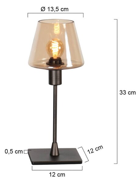 Steinhauer Lampa stołowa Ancilla, brązowy / rdzawy, salon / jadalnia, metal