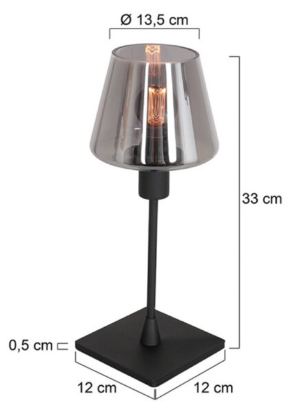 Steinhauer Lampa stołowa Ancilla, czarny, salon / jadalnia, metal