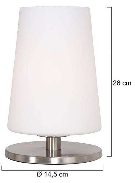Steinhauer Lampa stołowa Ancilla, aluminiowy / szary / cynkowy, salon / jadalnia, metal