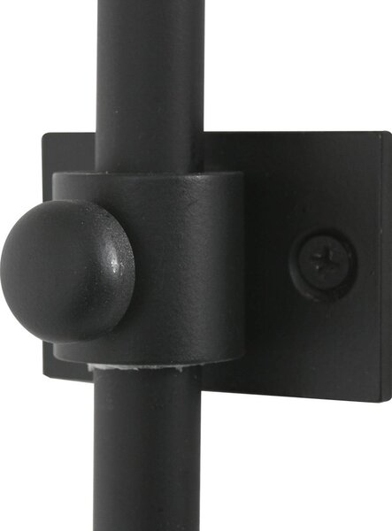 Steinhauer Kinkiet Sparkled Light, czarny, salon / jadalnia, metal