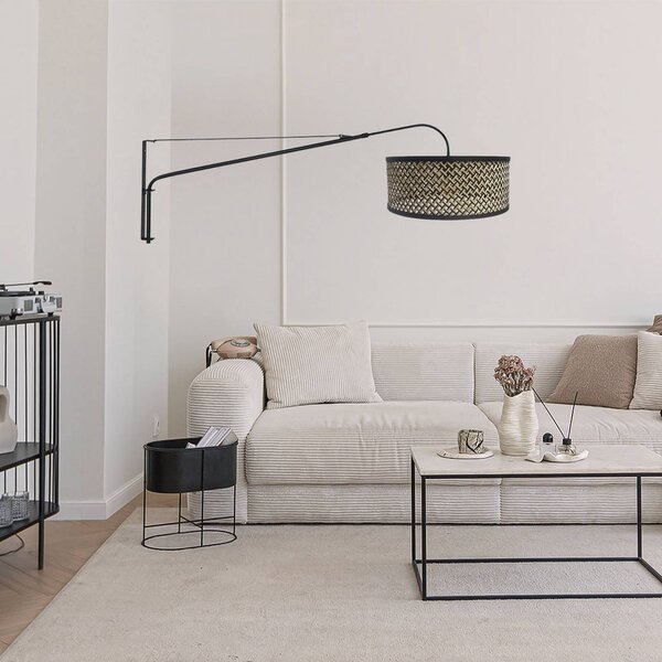 Steinhauer Kinkiet Elegant Classy, czarny, salon / jadalnia, metal