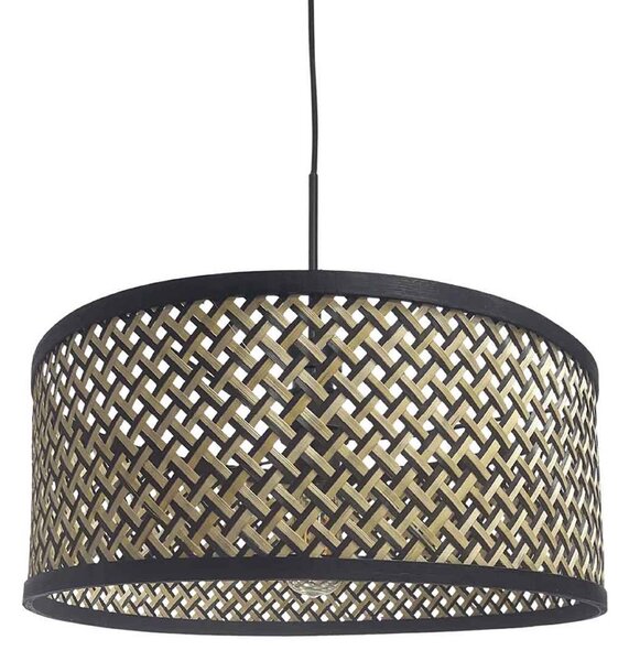Steinhauer Lampa wisząca Sparkled Light, możliwość ściemniania, czarny, salon / jadalnia, bambus