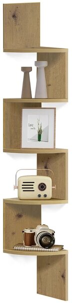 Półka wisząca narożna dąb artisan C7-N09