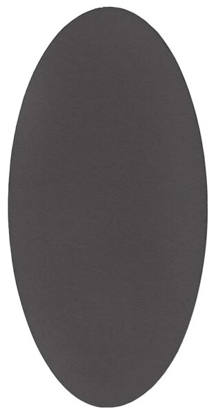 Antracytowy owalny dywan 100x200 R7-W47