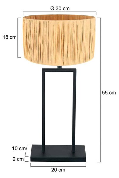Steinhauer Lampa stołowa Stang, czarny, salon / jadalnia, metal