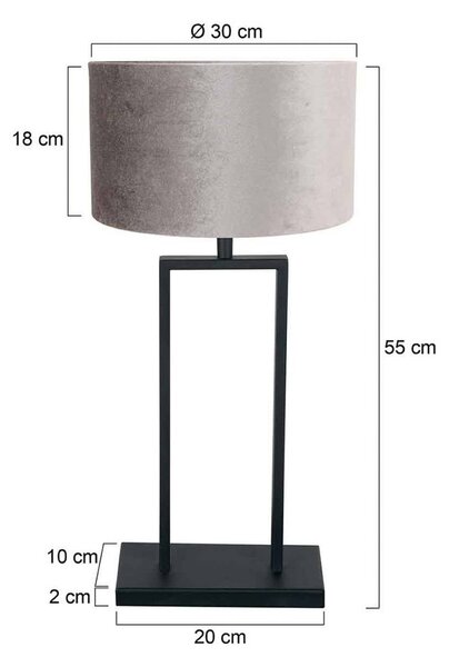 Steinhauer Lampa stołowa Stang, czarny, salon / jadalnia, metal