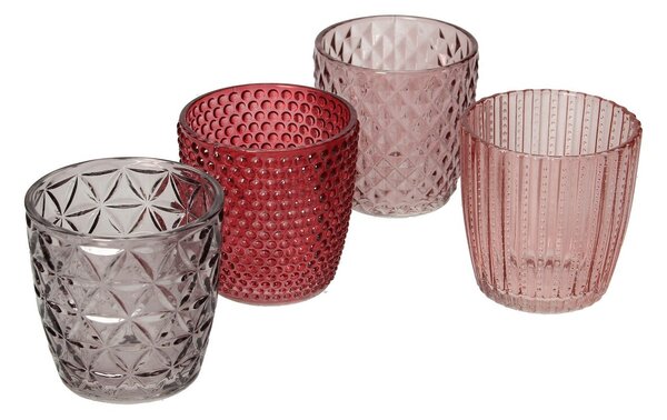 Świeczniki Altare 4szt. pink