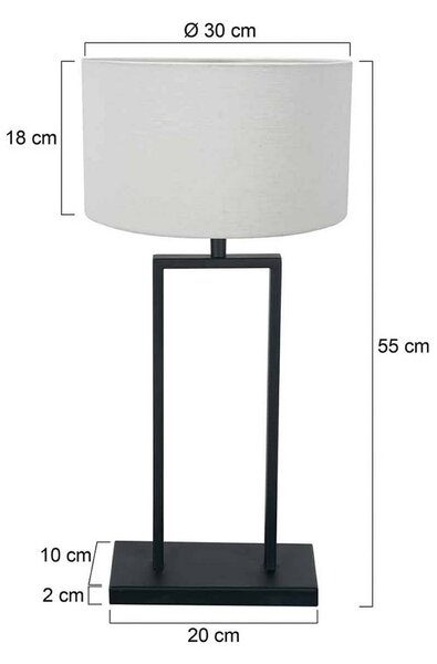 Steinhauer Lampa stołowa Stang, czarny, salon / jadalnia, metal